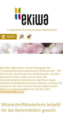 Vorschau der mobilen Webseite www.e-ki-wa.de, Evangelische Kirchengemeinde Wattenscheid