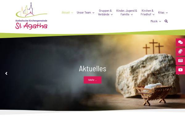 Vorschau von www.agatha-dorsten.de, Pfarrei St. Agatha Dorsten und Filialkirchen