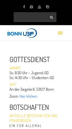 Vorschau der mobilen Webseite www.bonnubf.org, Bonn UBF
