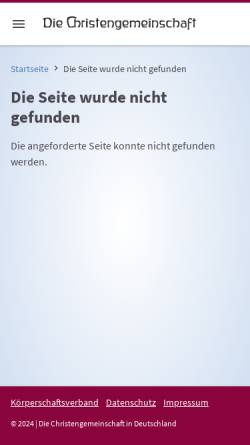 Vorschau der mobilen Webseite www.christengemeinschaft.de, Die Christengemeinschaft - Bonn