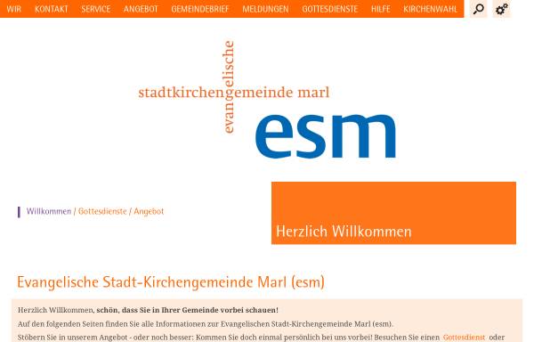 Vorschau von www.esm.de, Evangelische Stadt-Kirchengemeinde Marl