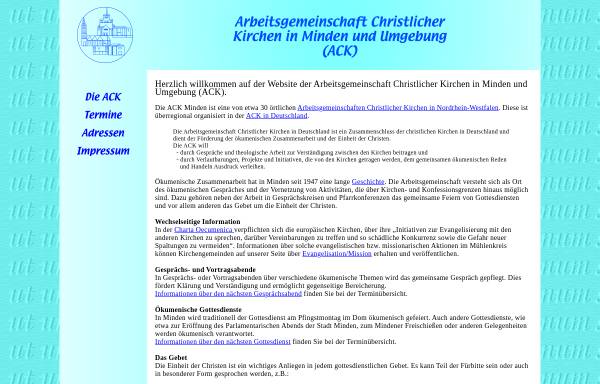 Vorschau von www.ack-minden.de, ACK Minden und Umgebung