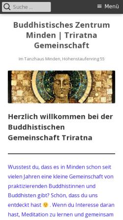 Vorschau der mobilen Webseite www.buddhismus-minden.de, Buddhistisches Zentrum Minden
