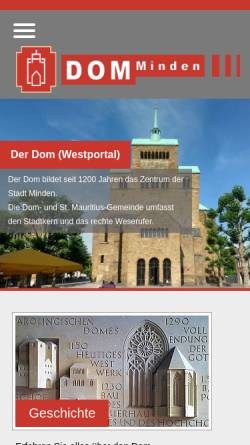 Vorschau der mobilen Webseite www.dom-minden.de, Kath. Domgemeinde Minden