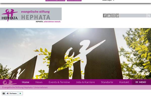 Vorschau von hephata-mg.de, Evangelische Stiftung Hephata