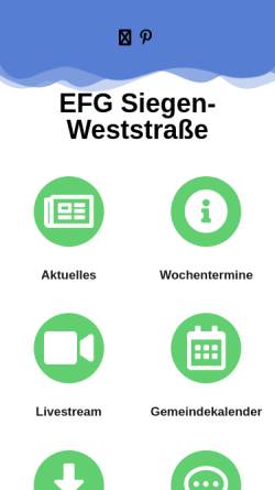 Vorschau der mobilen Webseite www.efg-siegen-weststrasse.de, Evangelisch-Freikirchliche Gemeinde Siegen-Weststraße