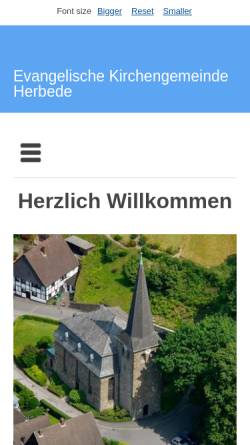 Vorschau der mobilen Webseite www.kgmherbede.de, Ev. Kirchengemeinde Herbede