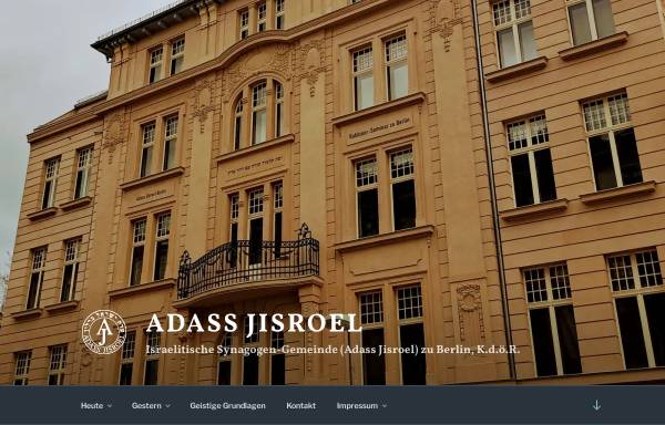 Vorschau von adassjisroel.de, Israelitische Synagogen-Gemeinde (Adass Jisroel) zu Berlin