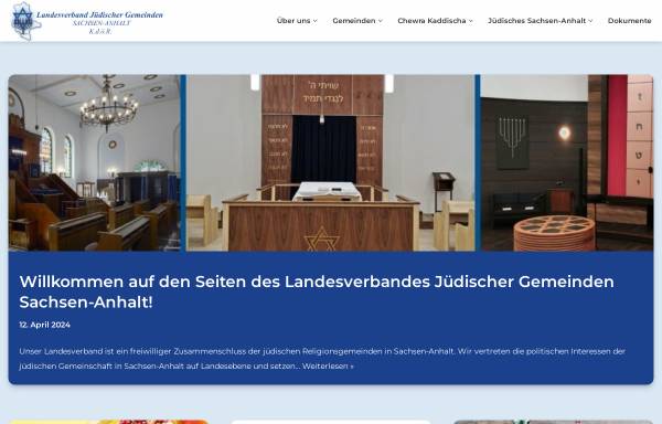 Vorschau von www.lv-sachsen-anhalt.de, Landesverband jüdischer Gemeinden Sachsen-Anhalt
