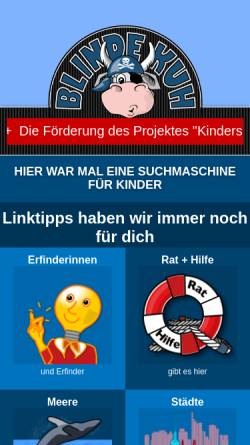 Vorschau der mobilen Webseite www.blinde-kuh.de, Blinde Kuh: Mastermind