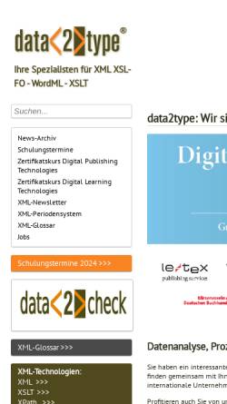 Vorschau der mobilen Webseite www.data2type.de, Data2Type