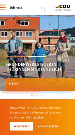 Vorschau der mobilen Webseite www.cdu-landtag.de, CDU-Fraktion im Thüringer Landtag
