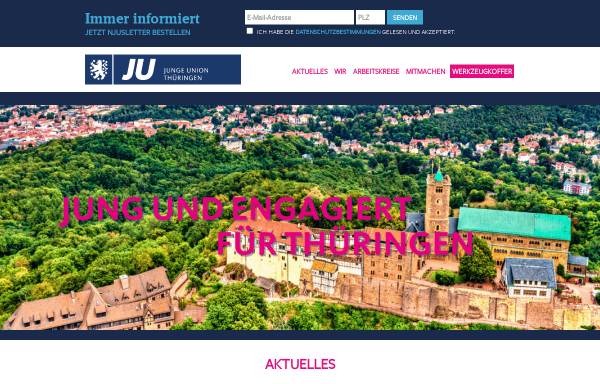 Vorschau von www.ju-thueringen.de, Junge Union Thüringen
