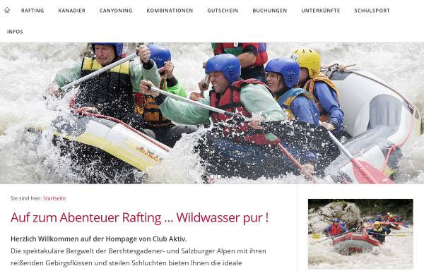 Vorschau von www.raftingtours.de, Club Aktiv - Rafting & Sport