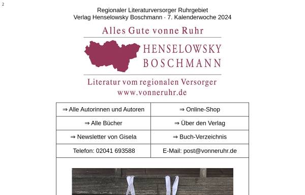 Henselowsky Boschmann Verlag, Bücher vonne Ruhr