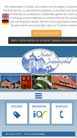Vorschau der mobilen Webseite www.hoteljohannisbad.de, Minotel Johannisbad