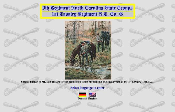 Vorschau von www.confederate-cavalry.de, 1st North Carolina Cavalry Company G