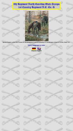 Vorschau der mobilen Webseite www.confederate-cavalry.de, 1st North Carolina Cavalry Company G