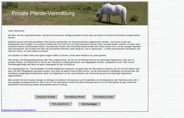 Vorschau von www.pferdeschutzhof.de, Kölner Schutzhof für Pferde