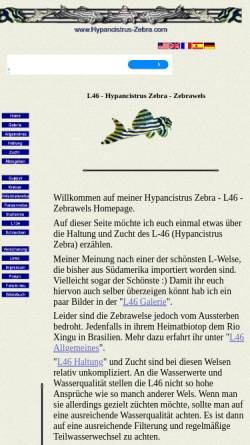 Vorschau der mobilen Webseite www.hypancistrus-zebra.com, Hypancistrus Zebra - L46