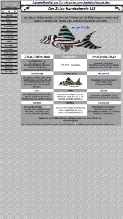 Vorschau der mobilen Webseite www.l46.de, Der Zebra-Harnischwels L46 ( Hypancistrus zebra)