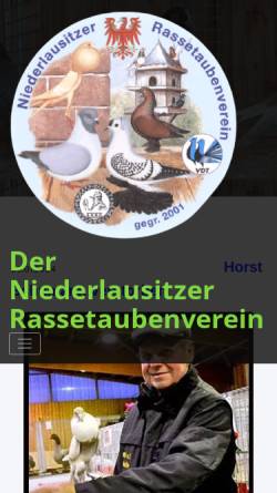 Vorschau der mobilen Webseite niederlausitzer-rassetaubenverein.de, Niederlausitzer Rassetaubenverein