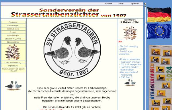 Vorschau von www.strassertauben.de, SV der Strassertaubenzüchter