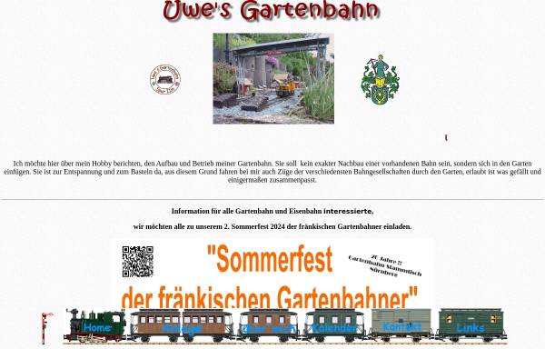 Vorschau von www.uwes-gartenbahn.de, Uwes Gartenbahn