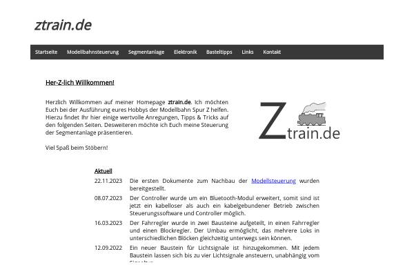 Vorschau von www.ztrain.de, Die Modellbahn Z-Page