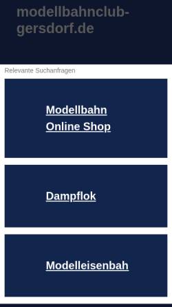 Vorschau der mobilen Webseite www.modellbahnclub-gersdorf.de, Modellbahnclub Gersdorf