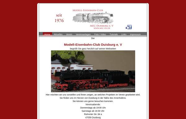 Vorschau von www.mec-du.de, Modell-Eisenbahn-Club Duisburger Eisenbahn-Freunde e.V.