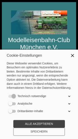 Vorschau der mobilen Webseite www.mecmev.de, Modelleisenbahn-Club München e. V.