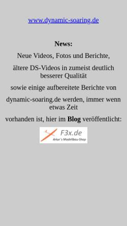 Vorschau der mobilen Webseite www.dynamic-soaring.de, Dynamic Soaring