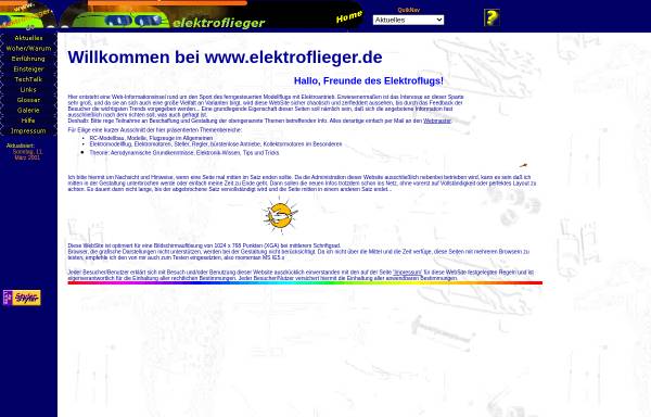 Vorschau von www.elektroflieger.de, Elektroflieger.de