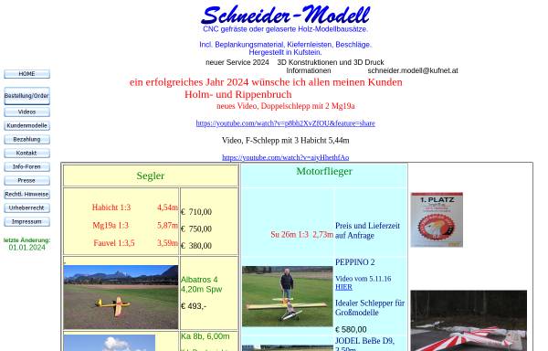 Vorschau von www.schneider-modell.at, Modellbau Schneider