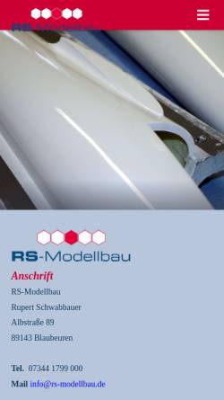 Vorschau der mobilen Webseite www.rs-modellbau.de, RS-Modellbau