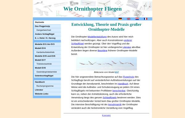 Vorschau von www.ornithopter.de, Wie Ornithopter fliegen