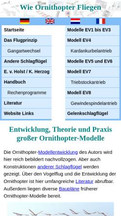 Vorschau der mobilen Webseite www.ornithopter.de, Wie Ornithopter fliegen