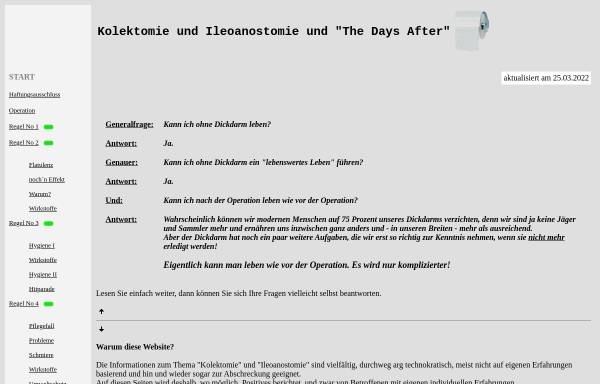 Vorschau von www.piwonka.eu, Leben ohne Dickdarm (The Days After)