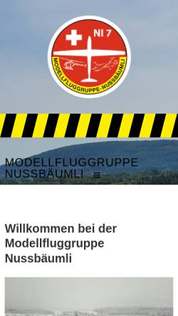 Vorschau der mobilen Webseite www.mg-nussbaeumli.ch, Modellfluggruppe Nussbäumli