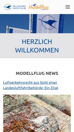 Vorschau der mobilen Webseite www.modellflug-im-daec.de, DAeC - Modellflug-Sportfachgruppe