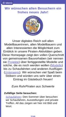 Vorschau der mobilen Webseite www.ig-ruhrpiraten.de, IG RuhrPiraten Schwerte