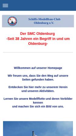 Vorschau der mobilen Webseite www.smc-oldenburg.de, Schiffs-Modellbau-Club Oldenburg e.V.