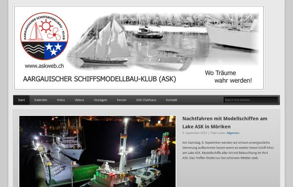 Vorschau von www.askweb.ch, Aargauischer Schiffsmodellbau-Klub