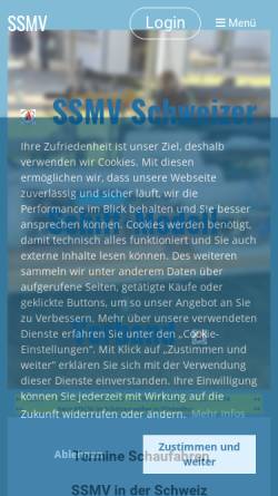 Vorschau der mobilen Webseite ssmv.ch, Schweizer Schiffs-Modell Verband
