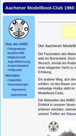 Vorschau der mobilen Webseite www.ambc.de, Aachener Modellboot-Club 1960 e.V.