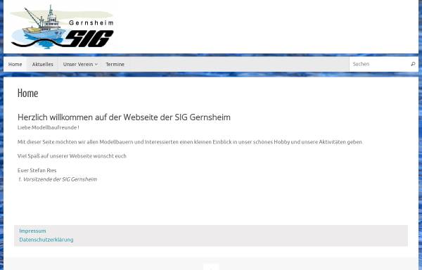 Vorschau von www.sig-gernsheim.de, Schiffsmodellbau Interessengemeinschaft Gernsheim e.V.