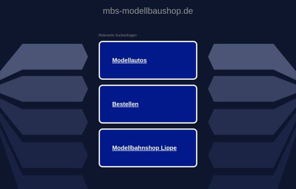Vorschau von www.mbs-modellbaushop.de, MBS-Modellbaushop