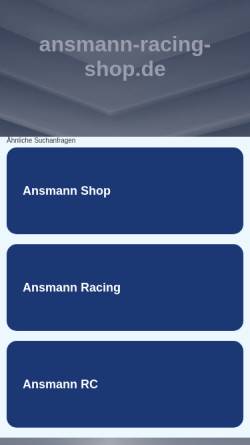 Vorschau der mobilen Webseite www.ansmann-racing-shop.de, Modellbau A.M.U.