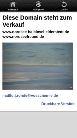 Vorschau der mobilen Webseite www.urlaub-ferienhaus-nordsee.de, Olversum Am Deich